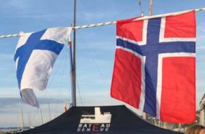 Flags Norway Finland